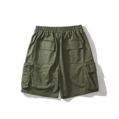 Green Paint Splash Cargo Twill Shorts