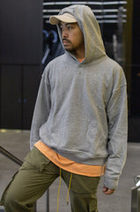Grey Button-Up Hoodie