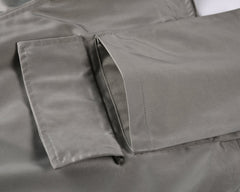Grey Drawstring Tape Front Cargo Shorts