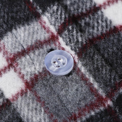 Grey & Red Cargo Flannel Button-Up Shirt