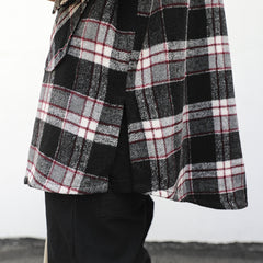 Grey & Red Cargo Flannel Button-Up Shirt