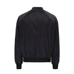 Black Velour Zip & Snap Jacket