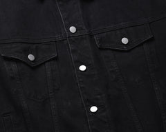 Black Vintage Washed Denim Jacket