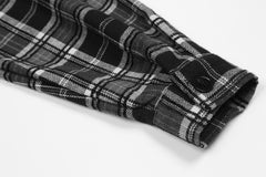 Grey & Black Flap Pocket Plaid Button-Up Shirt
