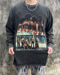 The Warriors Vintage Print Washed Long-Sleeve Tee