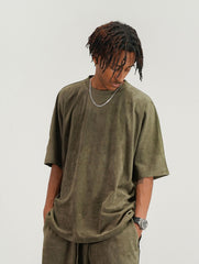 Army Green Micro-Suede Tee
