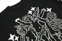 Black Angels Of Death Knit Crew Neck Sweatshirt