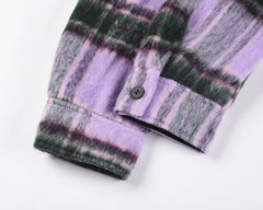 Purple Plaid Mohair Work Jacket