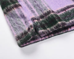 Purple Plaid Mohair Work Jacket