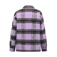 Purple Plaid Mohair Work Jacket