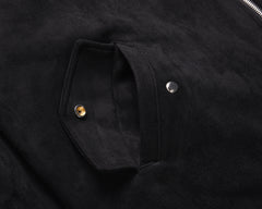 Black & Beige Dual-Sided Fleece Zip-Up Hoodie