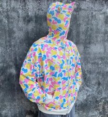 Cotton Candy Devil Camo Horns Full Zip-Up Hoodie