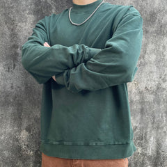Hunter Green Knit Crew Neck Sweatshirt