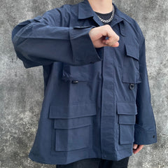 Navy Oversized BDU Jacket