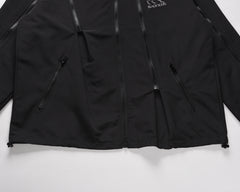 Black Panel Zip Waterproof Hybrid Jacket