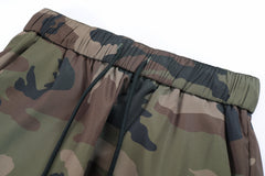 Camo Waterproof Side Rubber Zip & Snap Cargo Tactical Pants