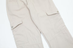 Off-White Snap Cargo Pocket Rear Flare Leg Zip Twill Pants