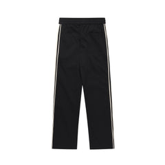 Black Contrast Side Stripe Knit Sweatpants