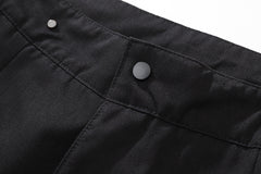 Black Expandable Panel Nylon Twill Pants