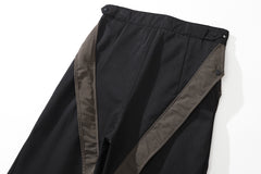 Black Expandable Panel Nylon Twill Pants