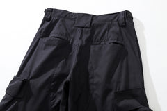Black 3D Flap Utility Cargo Pants