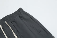 Black Dual Zip & Flap Snap Leg Cargo Pants