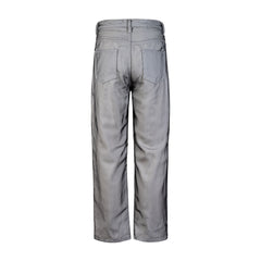 Grey Dual Layer Seam Cut Twill Pants