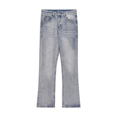 Light Blue Vintage Wash Flare Leg Denim