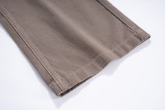 Brown Dust Wash Stacked Wide Leg Denim