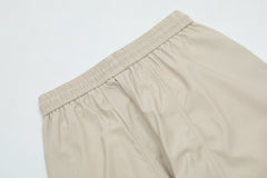 Khaki Side Rubber Zip Track Pants
