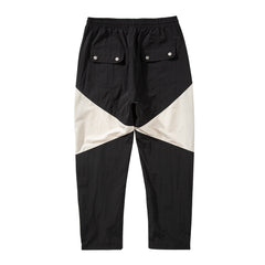 Black & White Colorblock Side Zip Pants
