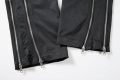 Black Dual Zip Leg Nylon Pants