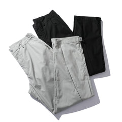 Grey 3D Side Cut Out Nylon Pants