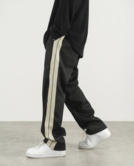 Black & Tan Side Stripe Track Pants