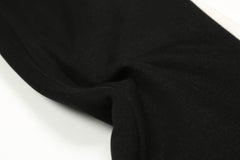 Black & White Drawstring Waist Flare Leg Sweatpants