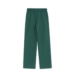 Green Braided Side Stripe Split Hem Track Pants