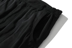 Black Curve Zip Twill Pants