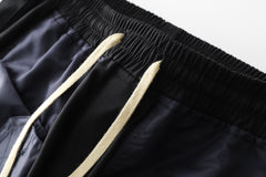 Black & Blue Velcro Multi Pocket Nylon Pants