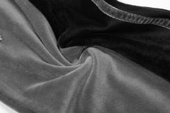Grey & Black Side Stripe Velour Sweatpants