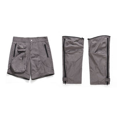 Grey 3D Pocket Detachable Nylon Pants