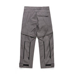 Grey 3D Pocket Detachable Nylon Pants