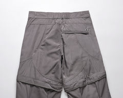 Grey 3D Pocket Detachable Nylon Pants