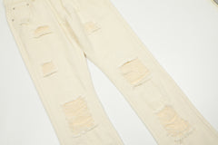 Off-White Ripped & Distressed Stacked Leg Denim