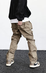 Khaki 3D Flight Cargo Pants