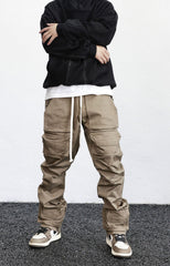 Khaki 3D Flight Cargo Pants