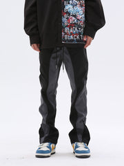 Black & Grey Paneled Tech Pants