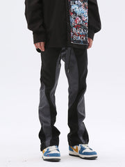 Black & Grey Paneled Tech Pants