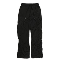 Black Split Seam Adjustable Ruched Pants