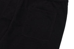 Black Jersey Knit Slim Leg Pants