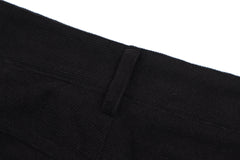 Black Jersey Knit Slim Leg Pants